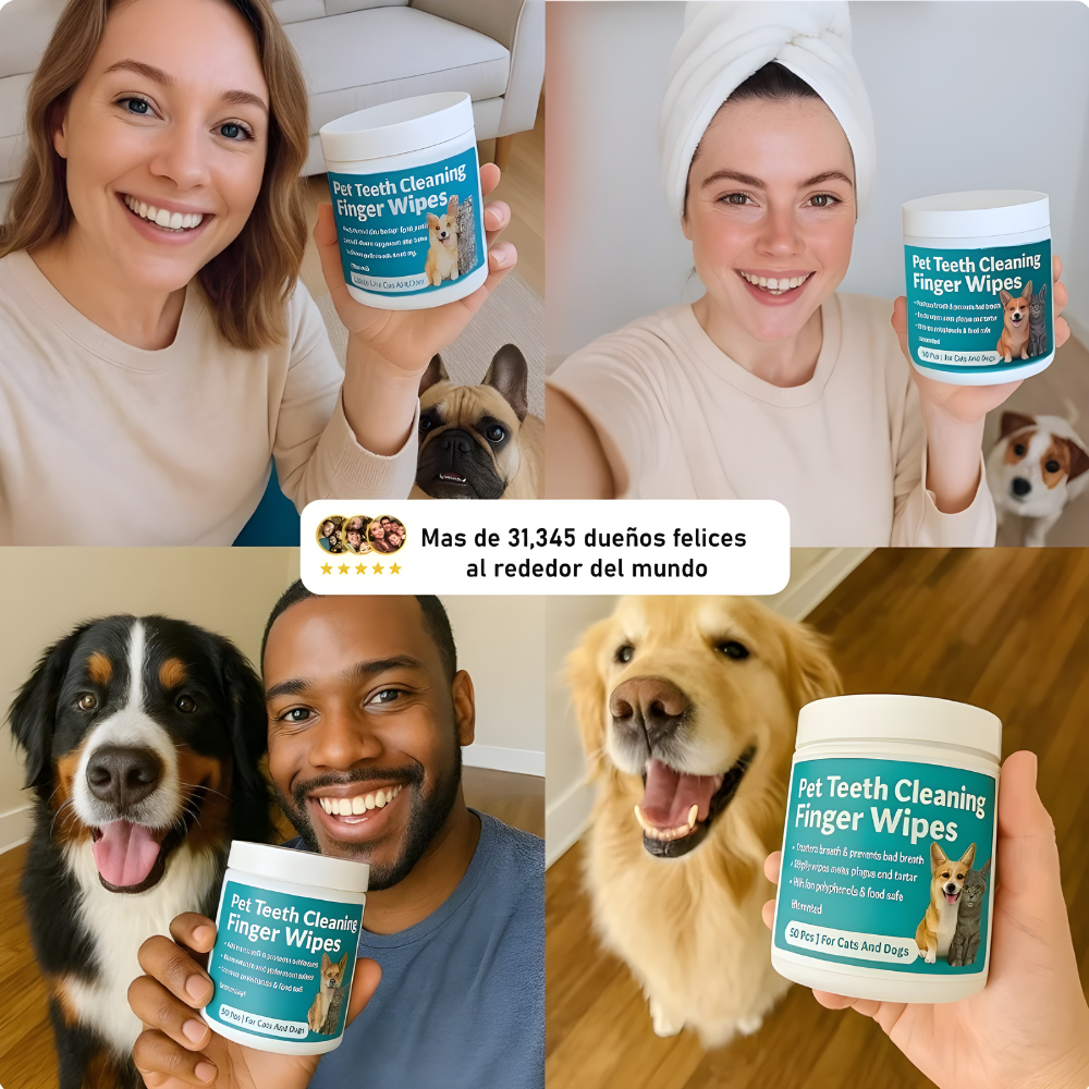 Toallitas Dentales Naturales Para Mascotas