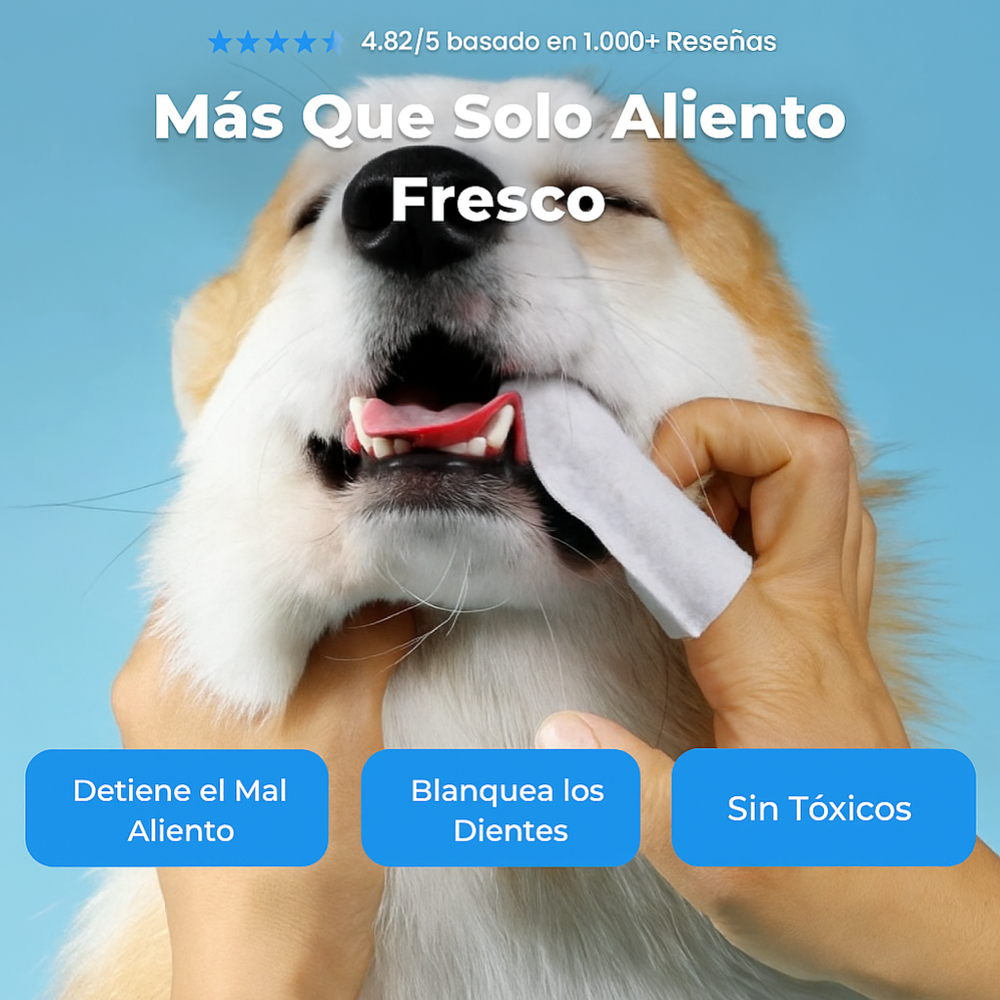Toallitas Dentales Naturales Para Mascotas